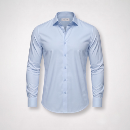 Chemise Taillen bleu clair présentée à plat
