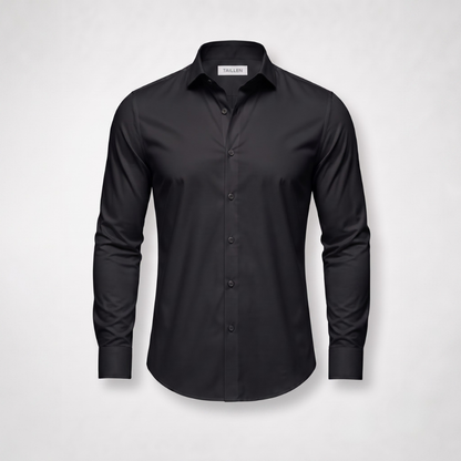 Chemise Taillen noire présentée à plat