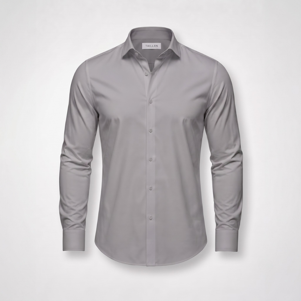 Chemise Taillen grise présentée à plat