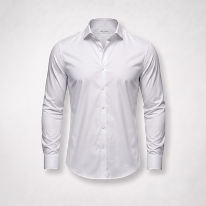 Chemise Taillen blanche présentée à plat
