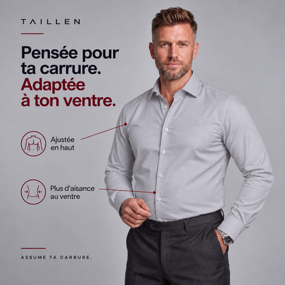 Chemise Taillen — pensée pour ta carrure, adaptée à ton ventre